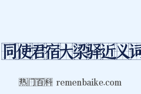 同使君宿大梁驿近义词是什么意思的图片